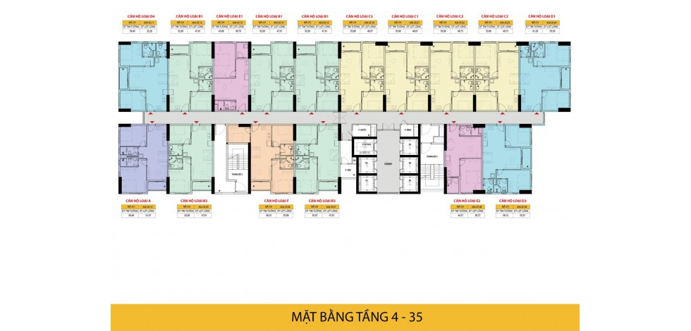 MẶT BẰNG TẦNG ĐIỂN HÌNH