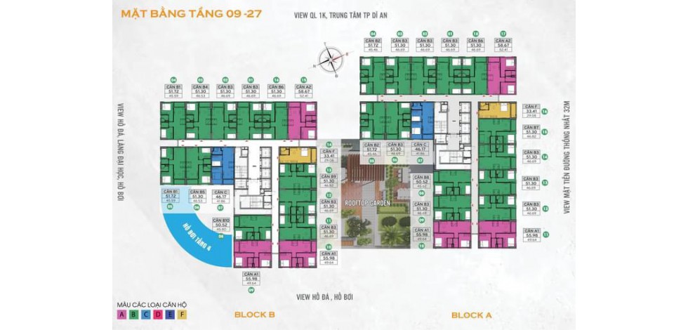 MẶT BẰNG TẦNG 9-27