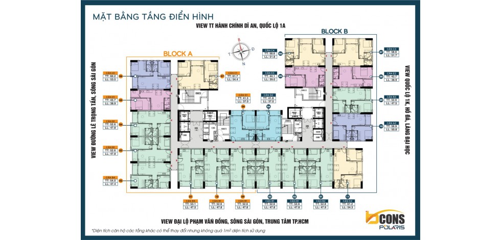 MẶT BẰNG TẦNG ĐIỂN HÌNH